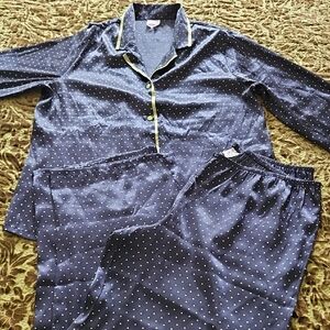 COPY - Gilligan & O'Malley Blue and White Pajama Set with Soft Polyester Blend